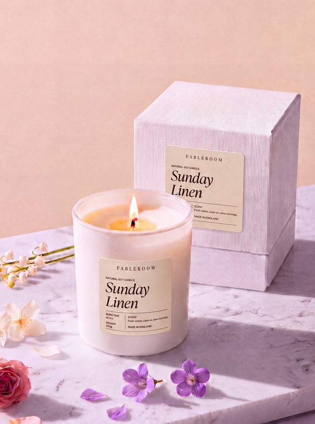 Sunday Linen Soy Wax Candle