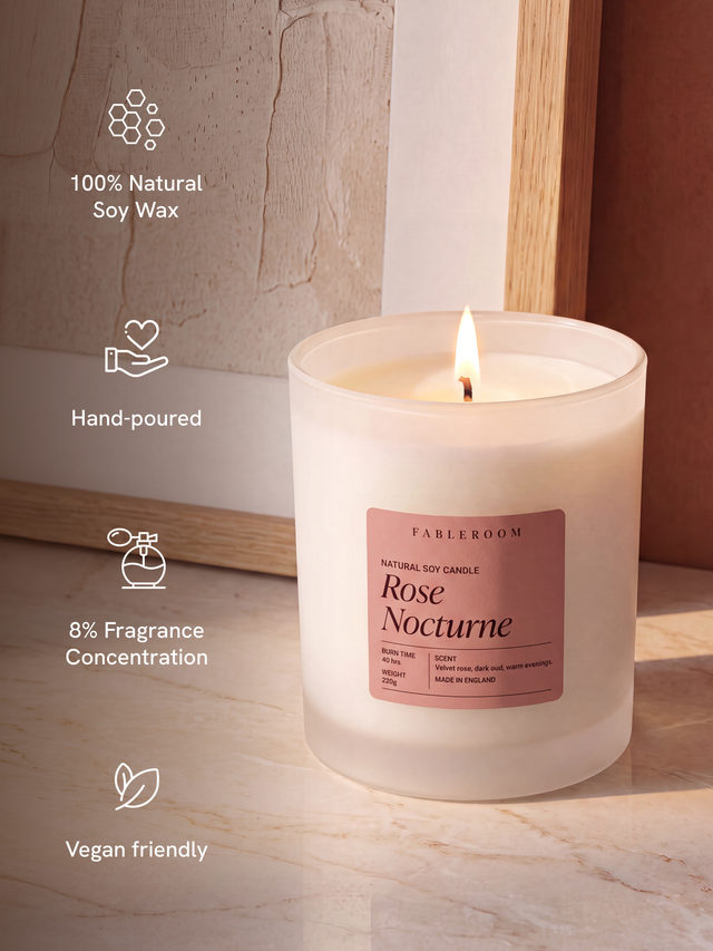 Rose Nocturne Soy Wax Candle