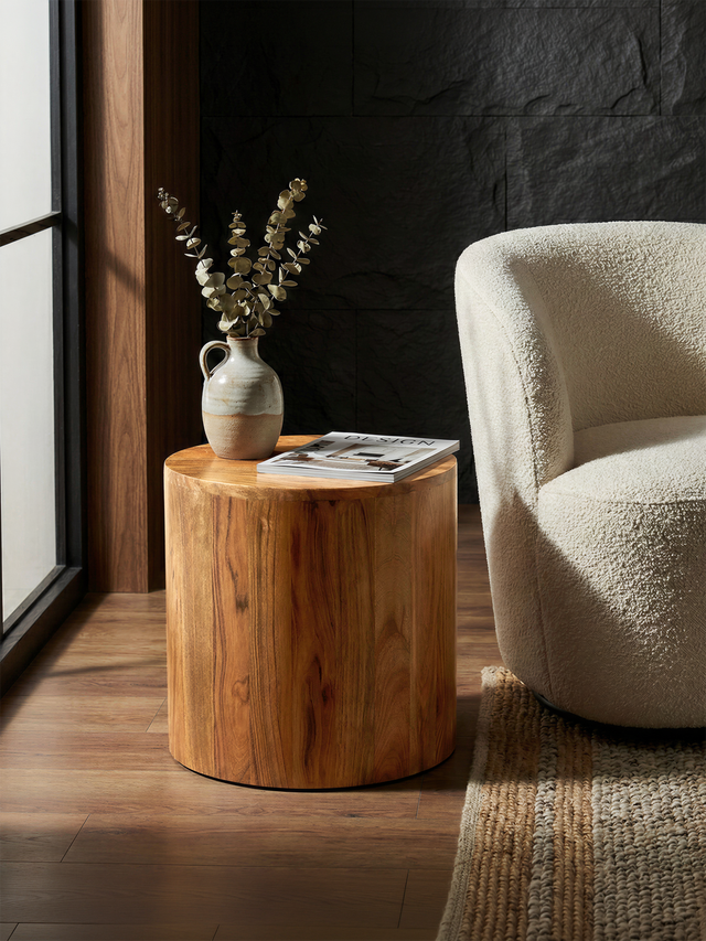 Stacey Acacia Wood Side Table