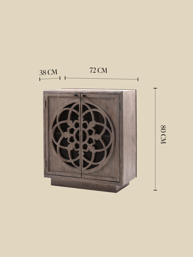 Harmony Mango Wood Cabinet - Grey