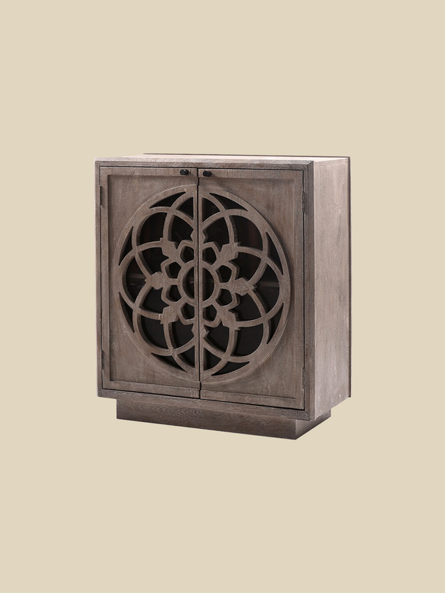 Harmony Mango Wood Cabinet - Grey
