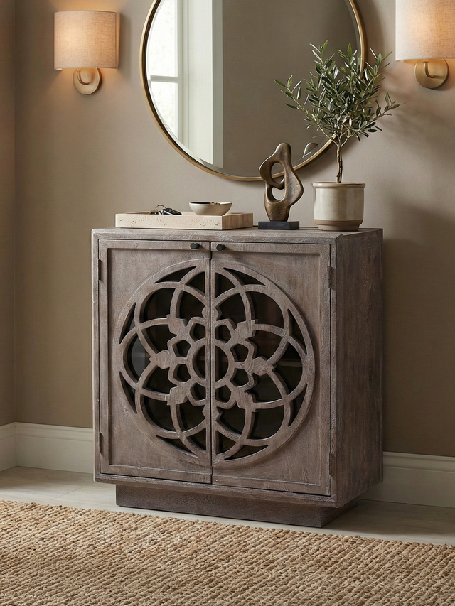 Harmony Mango Wood Cabinet - Grey