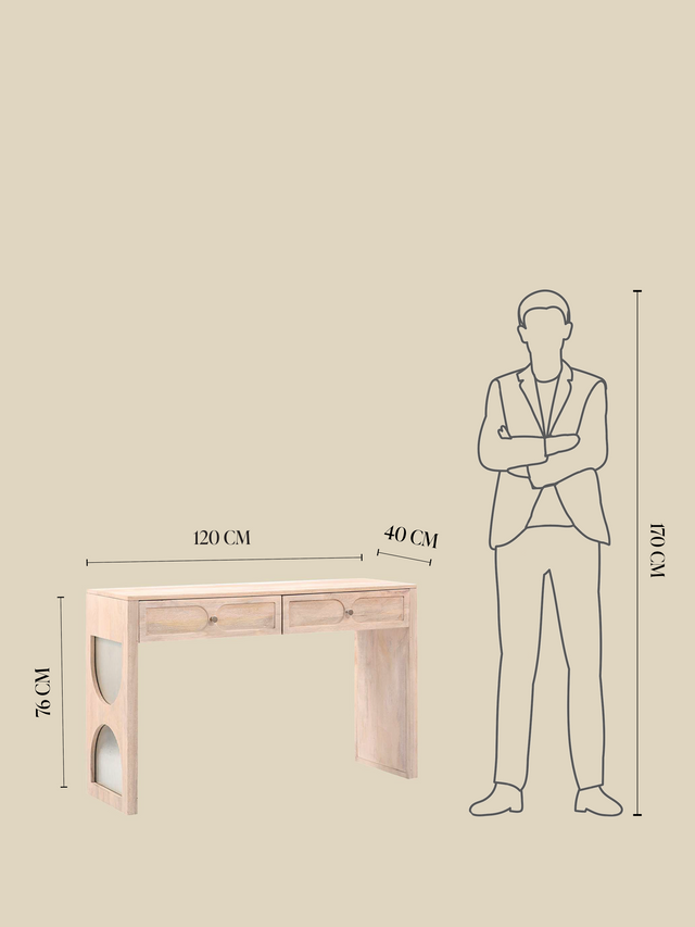 Veya Two Drawer Console Table