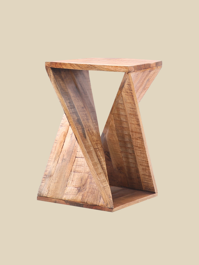 Fen Z-shaped Mango Wood Side Table