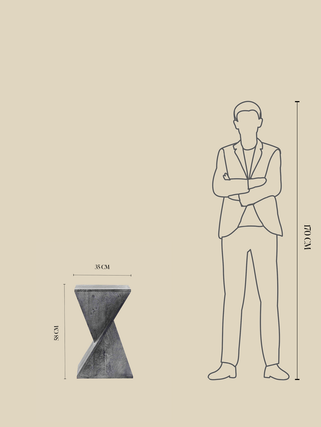 Zyra Z-Shaped Side Table