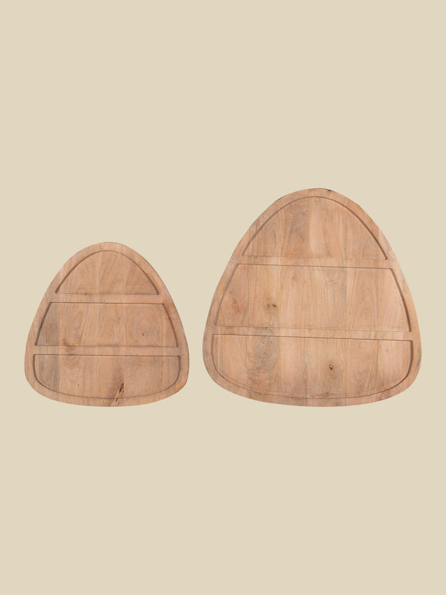 Cairo Wooden Nesting Coffee Tables - Natural