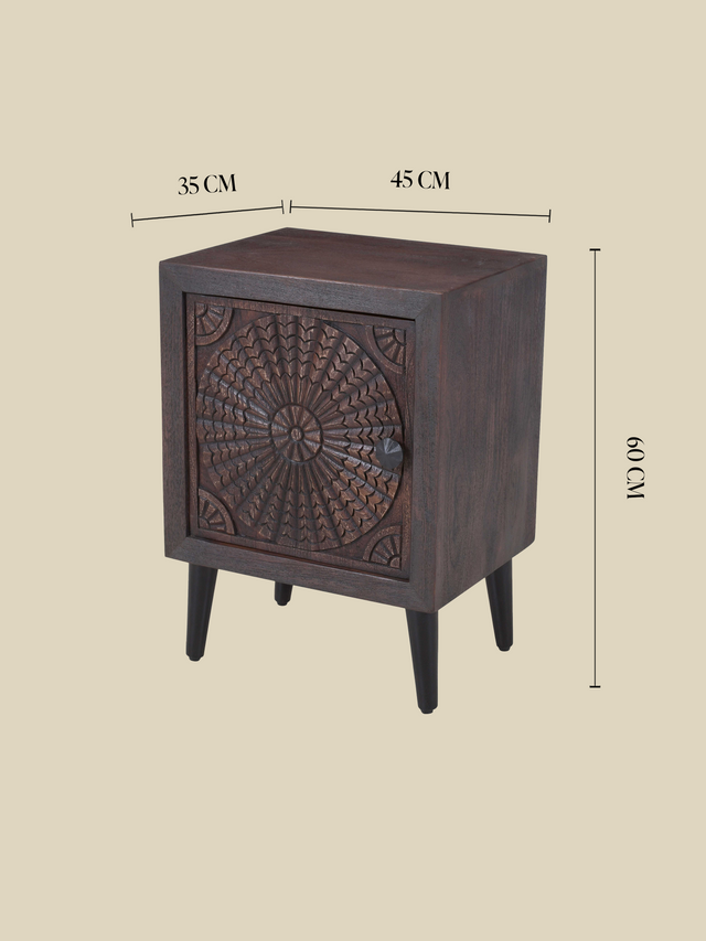 Zina Wooden Bedside Table
