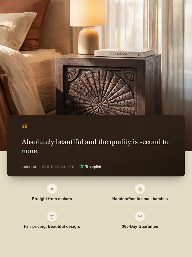 Zina Wooden Bedside Table