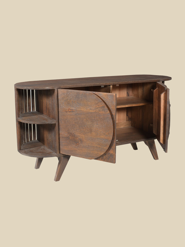 Sierra Two Door Wooden Cabinet - Brown