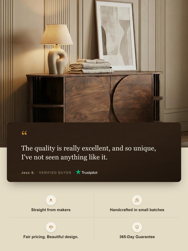 Sierra Two Door Wooden Sideboard - Dark Wood