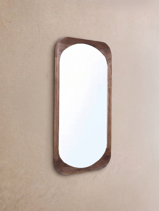 Cove Mango Wood Mirror - Warm Wood