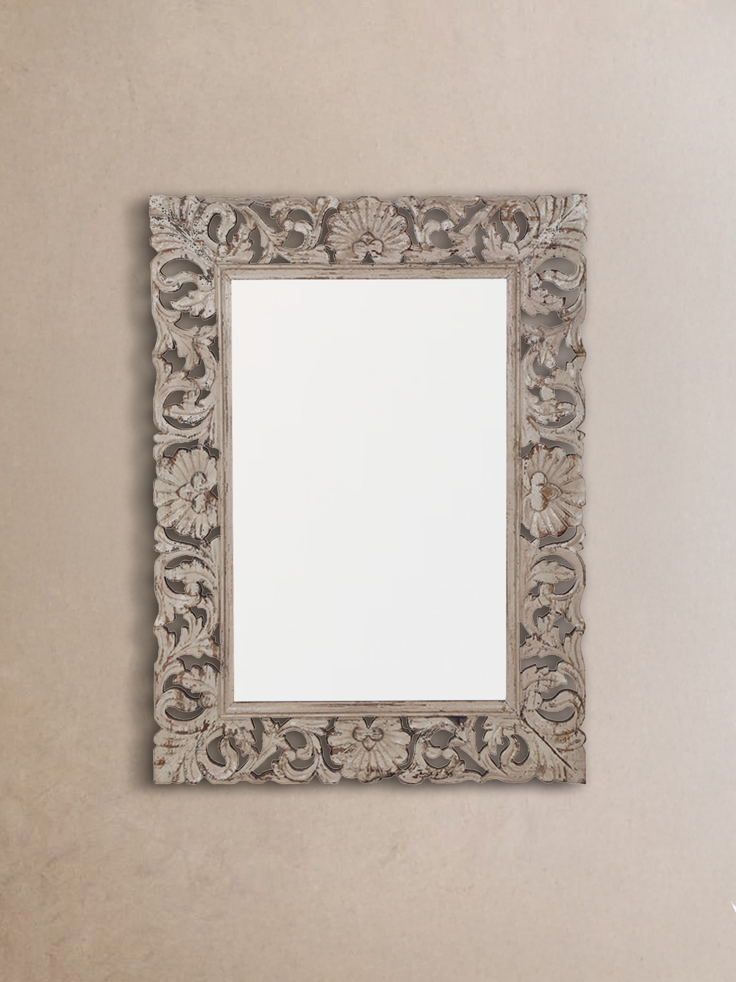 Naaz Carved Wooden Mirror