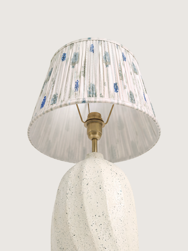 Clive Cotton Lampshade with Luma Paper Mache Base