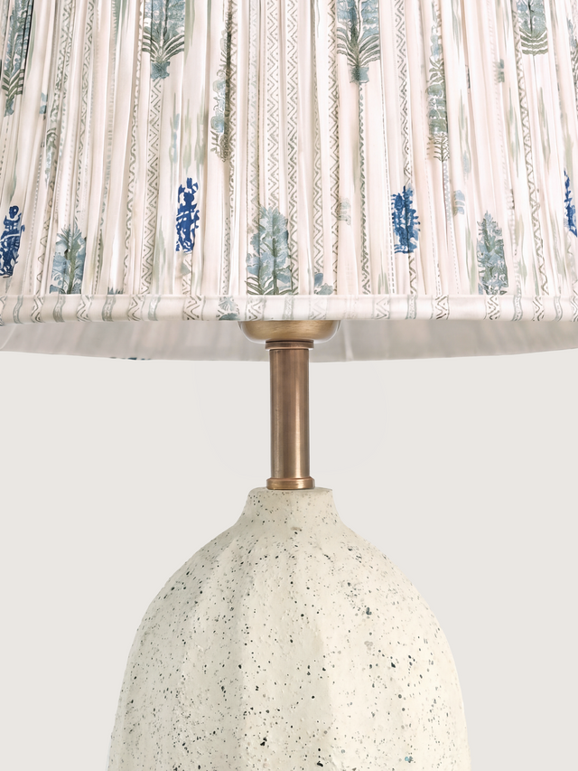 Clive Cotton Lampshade with Luma Paper Mache Base