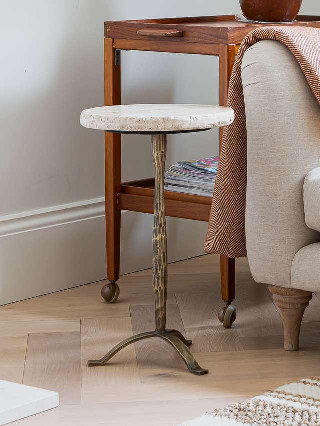 Silas Travertine Side Table Set