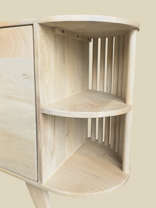 Sierra Two Door Wooden Cabinet - Natural