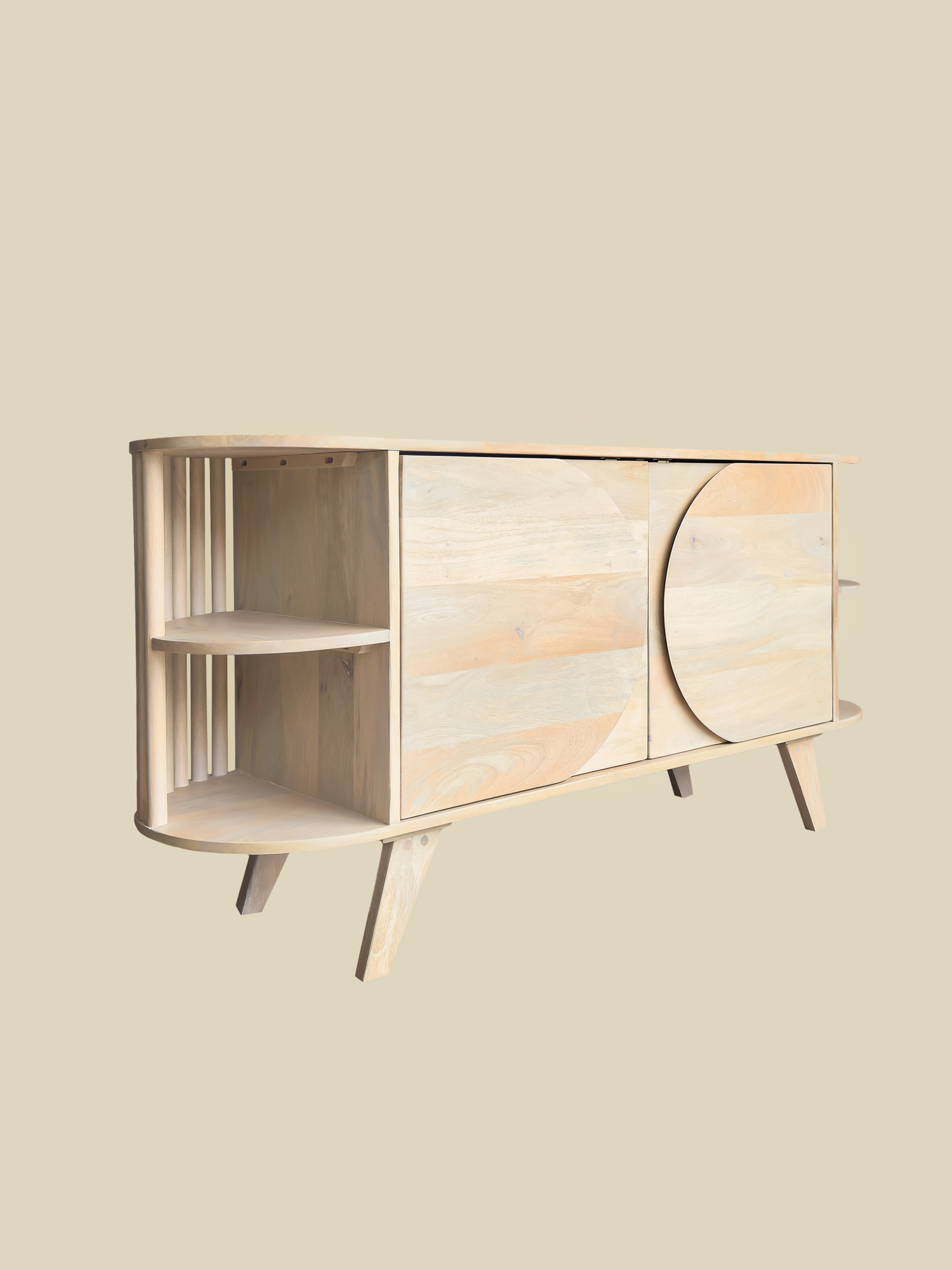 Sierra Two Door Wooden Cabinet - Natural