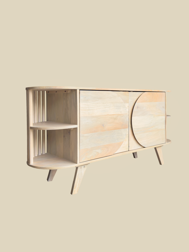Sierra Two Door Wooden Cabinet - Natural