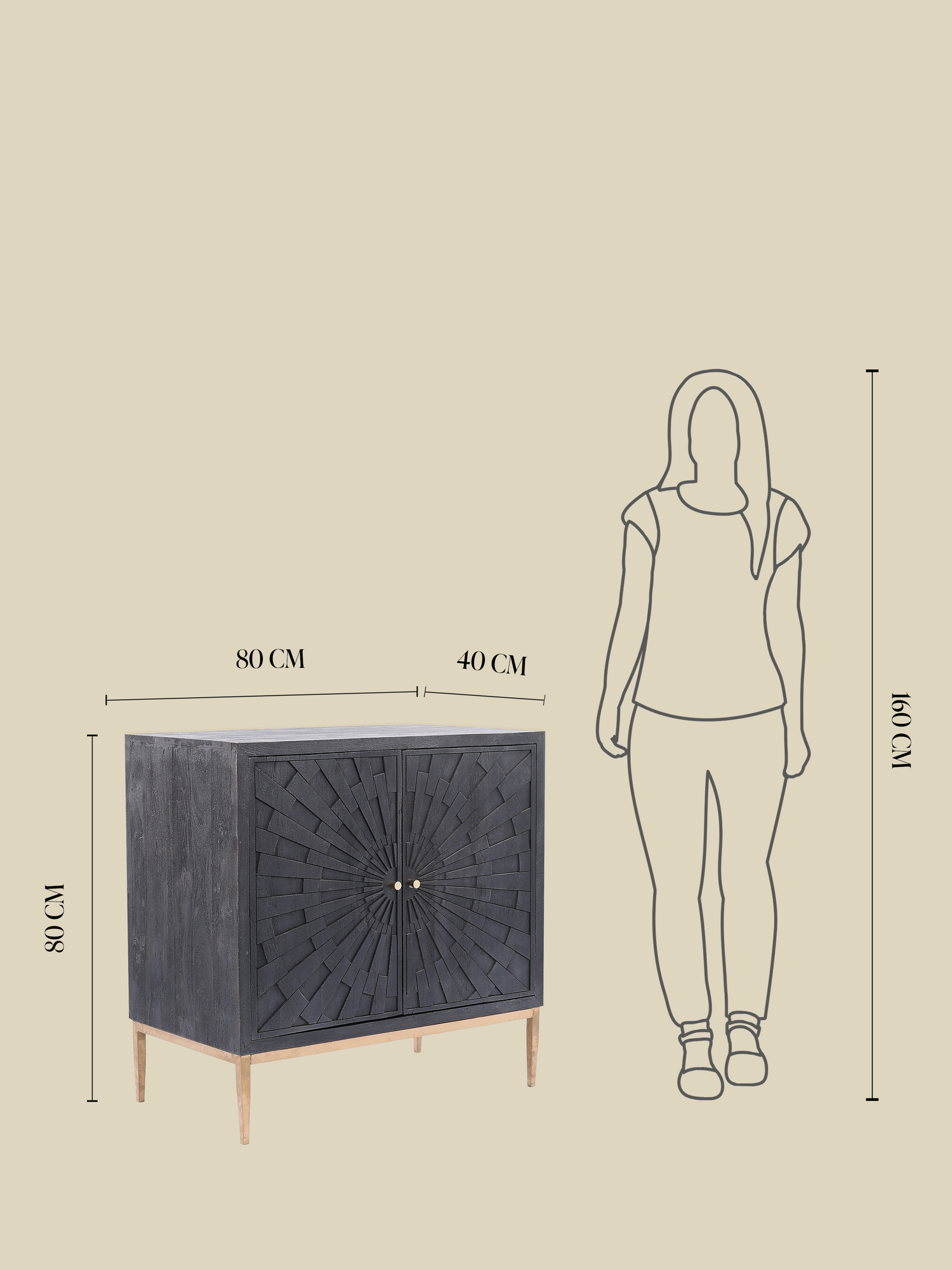 Verve Two Door Wooden Cabinet
