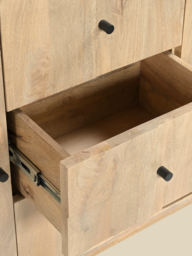 Luce Mango Wood Three Door Cabinet