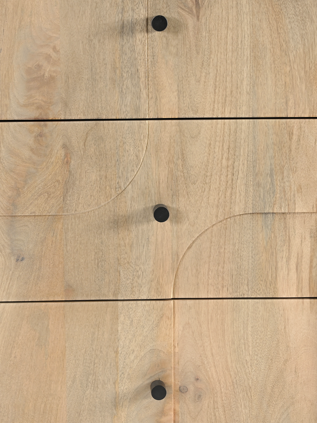 Luce Mango Wood Three Door Cabinet