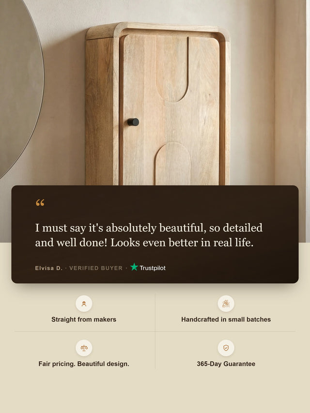 Luce Mango Wood One Door Cabinet