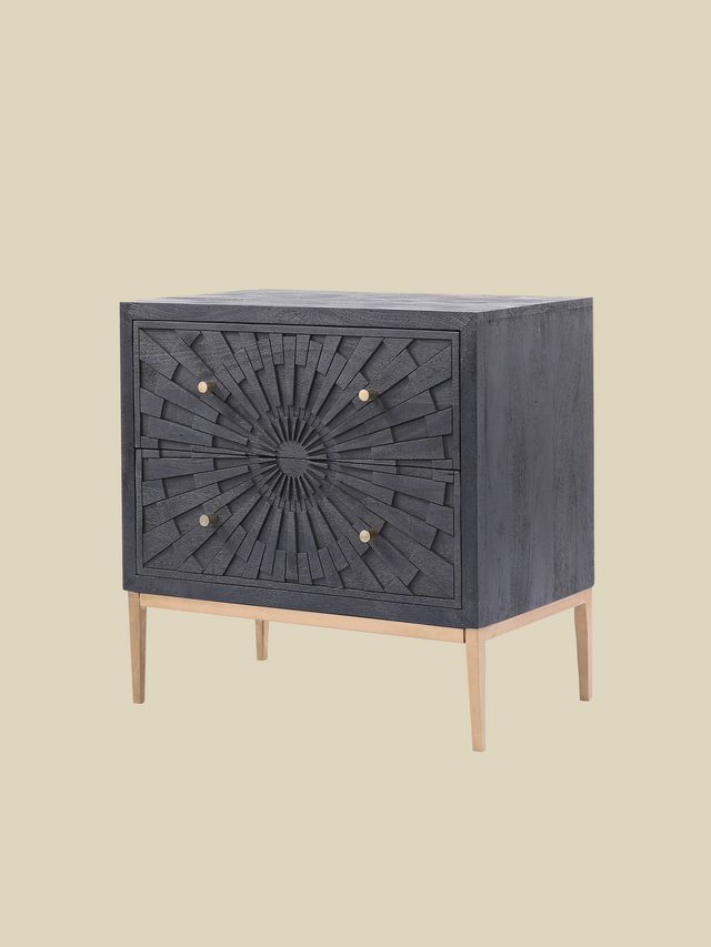 Amara Two Drawer Wooden Chest