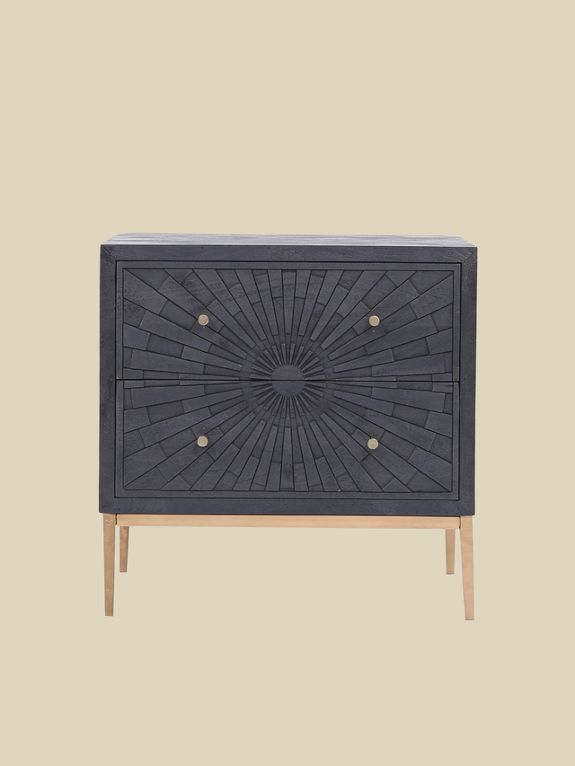 Amara Two Drawer Wooden Chest