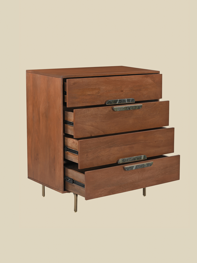 Menlo Four Drawer Wooden Chest