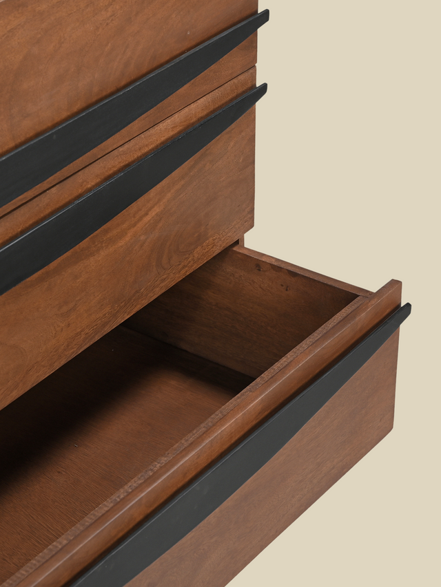 Danton Three Drawer Wooden Chest