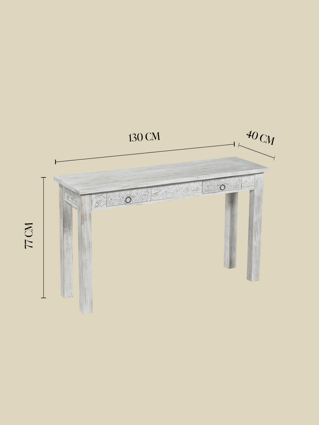 Alina Two Drawer Wooden Console Table