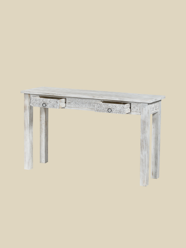 Alina Two Drawer Wooden Console Table