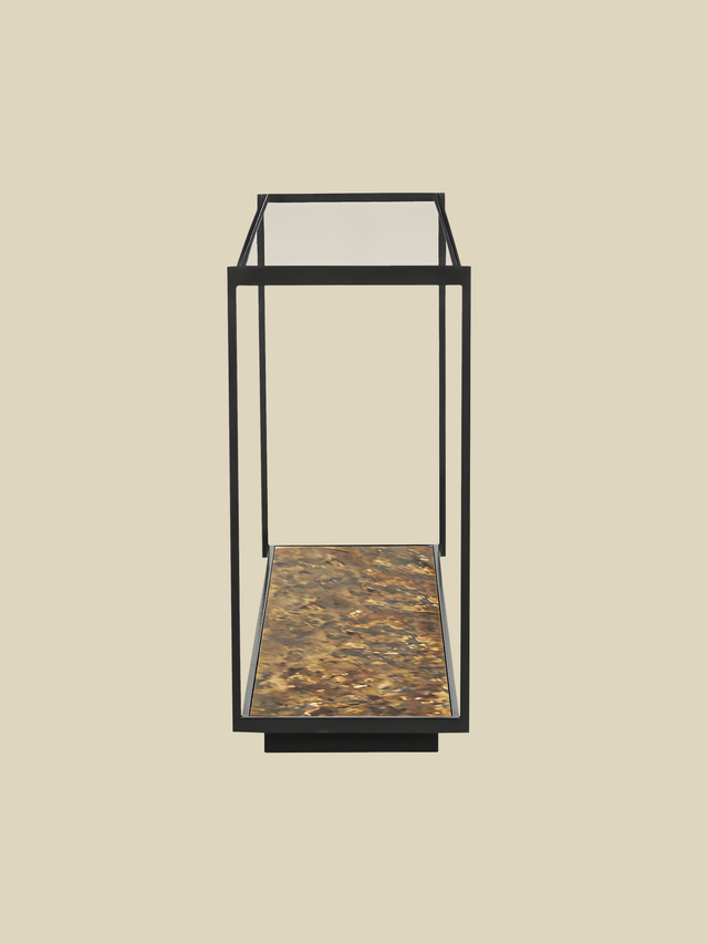 Nova Iron Console Table with Glass Top