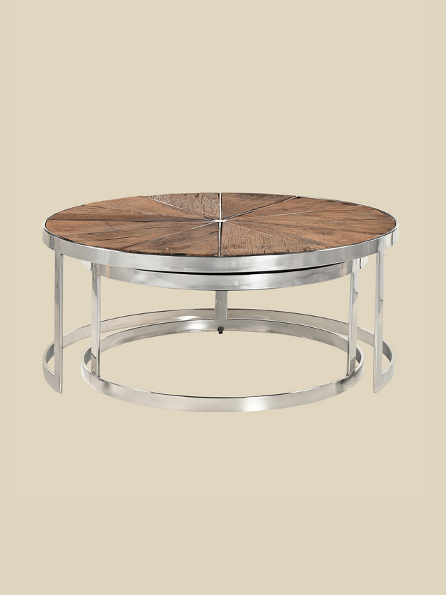 Leo Reclaimed Wood Nesting Coffee Tables
