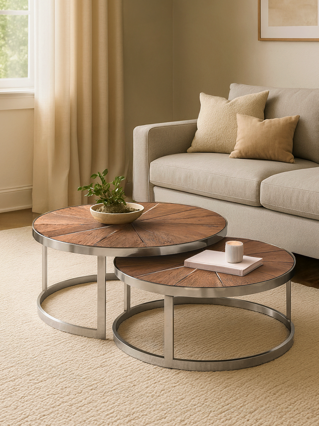 Leo Reclaimed Wood Nesting Coffee Tables