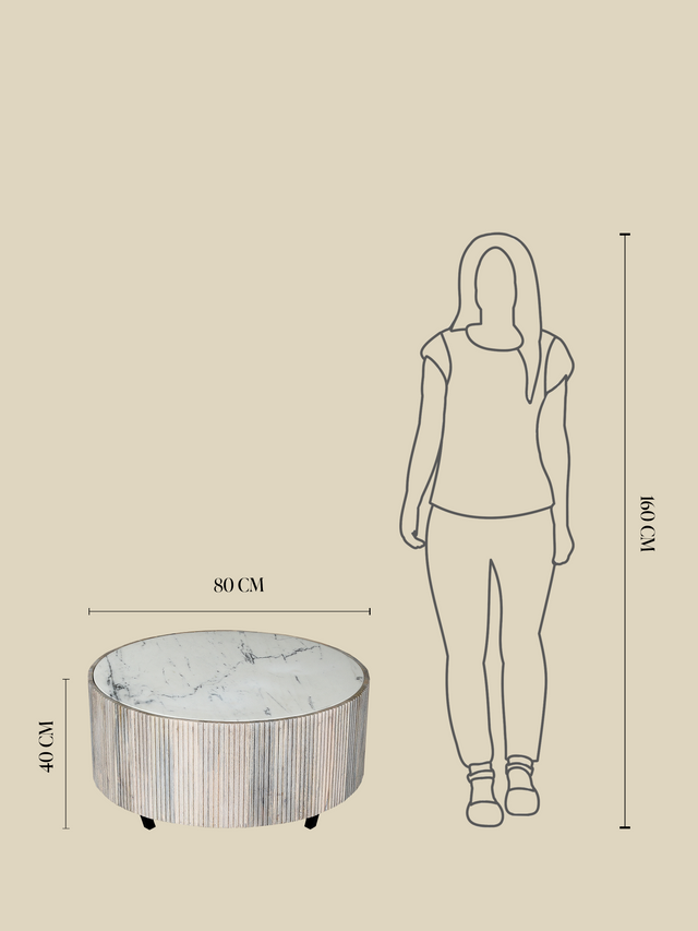 Sarah Marble Top Coffee Table