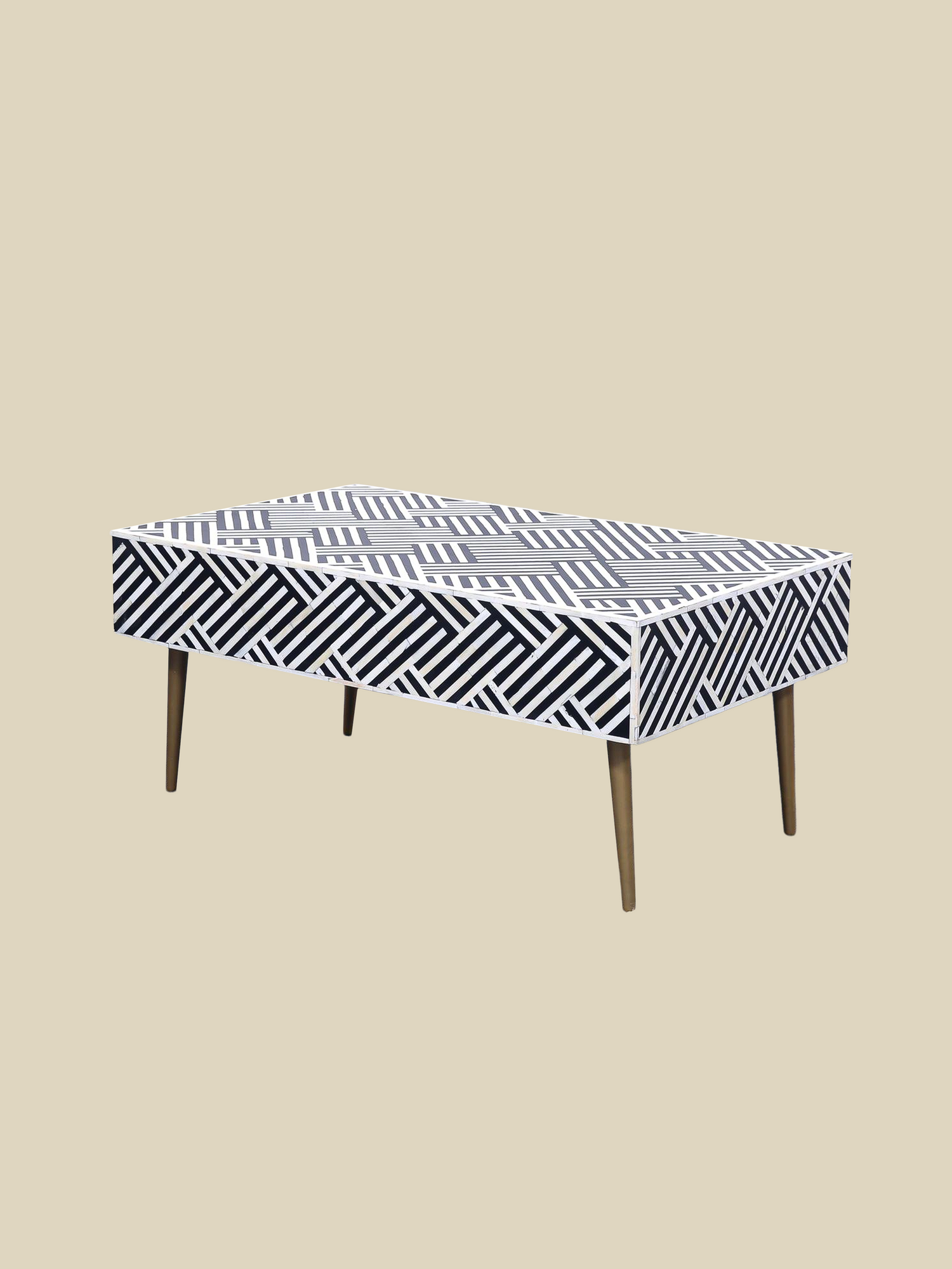 Rini One Drawer Bone Inlay Coffee Table