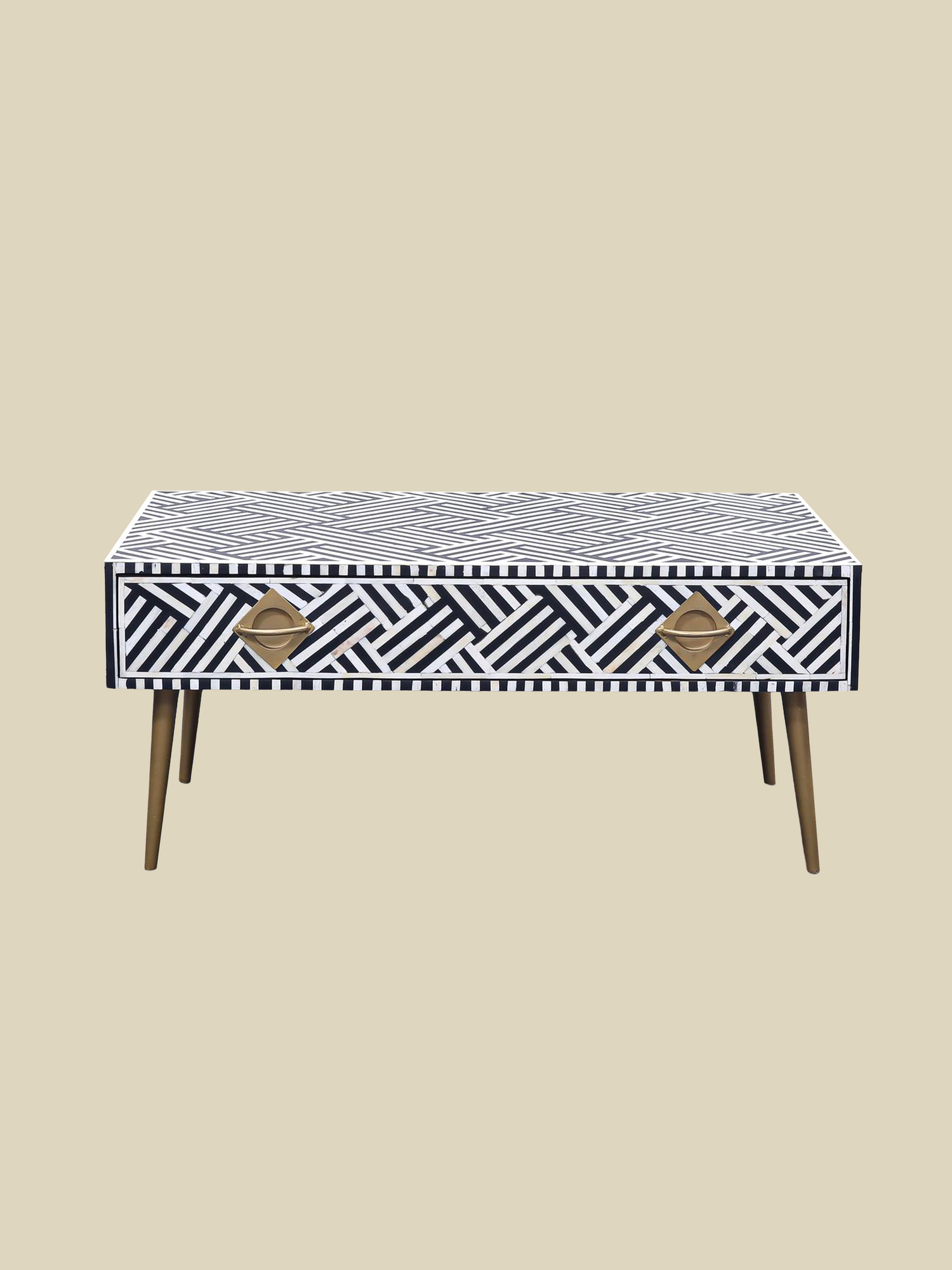 Rini One Drawer Bone Inlay Coffee Table