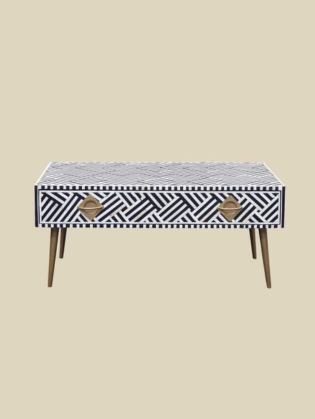 Rini One Drawer Bone Inlay Coffee Table