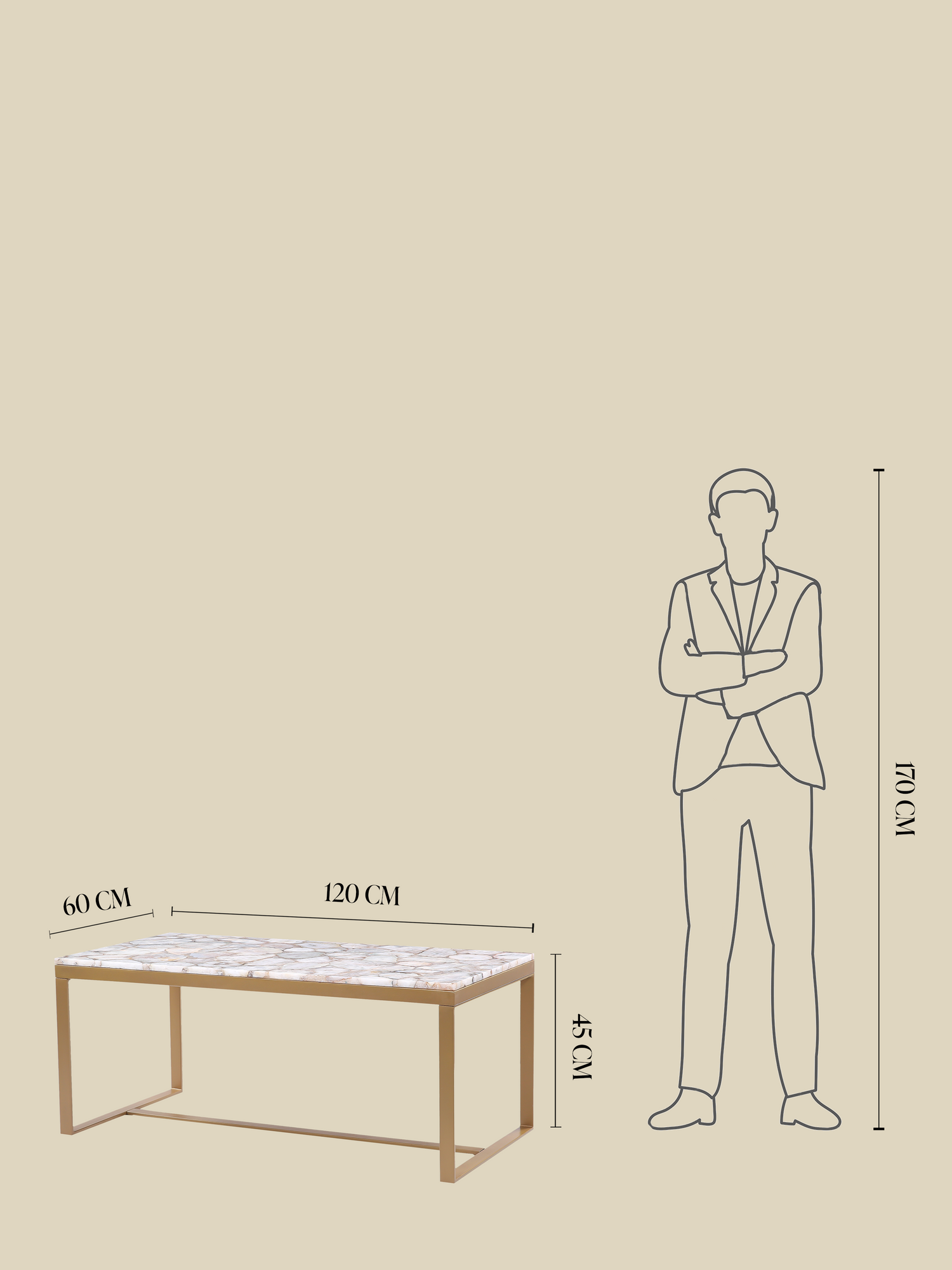 Aurelle Agate Coffee Table