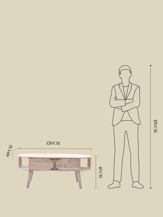 Sierra Two Drawer Wooden Coffee Table