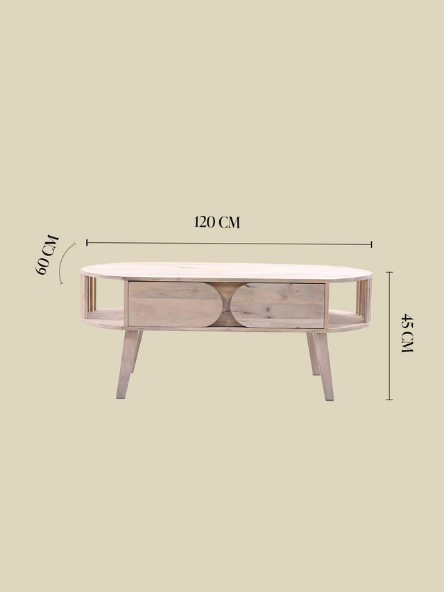 Sierra Two Drawer Wooden Coffee Table