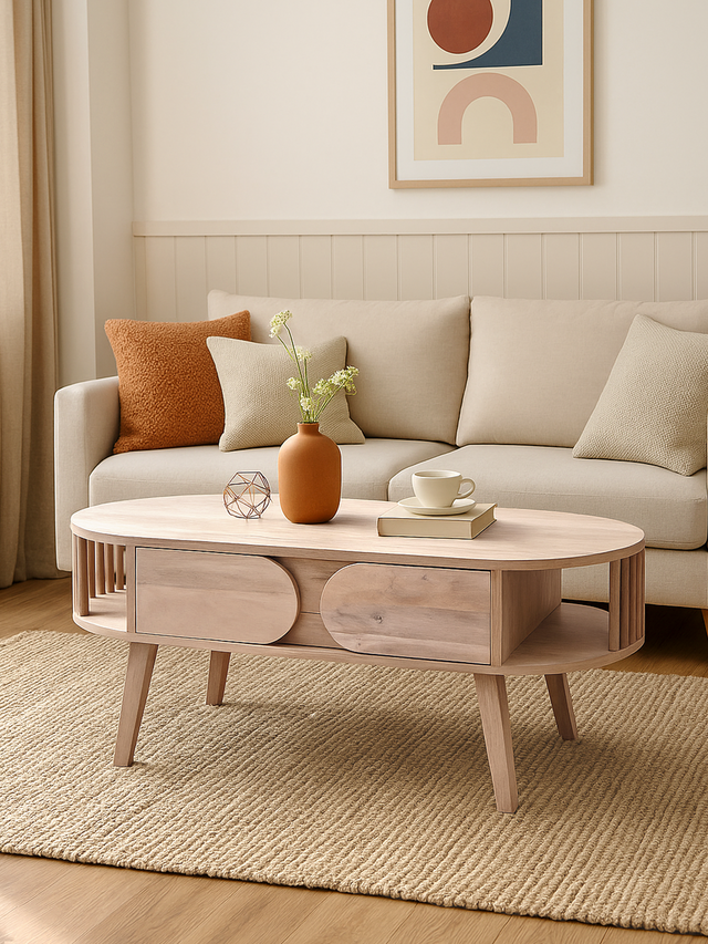 Sierra Two Drawer Wooden Coffee Table