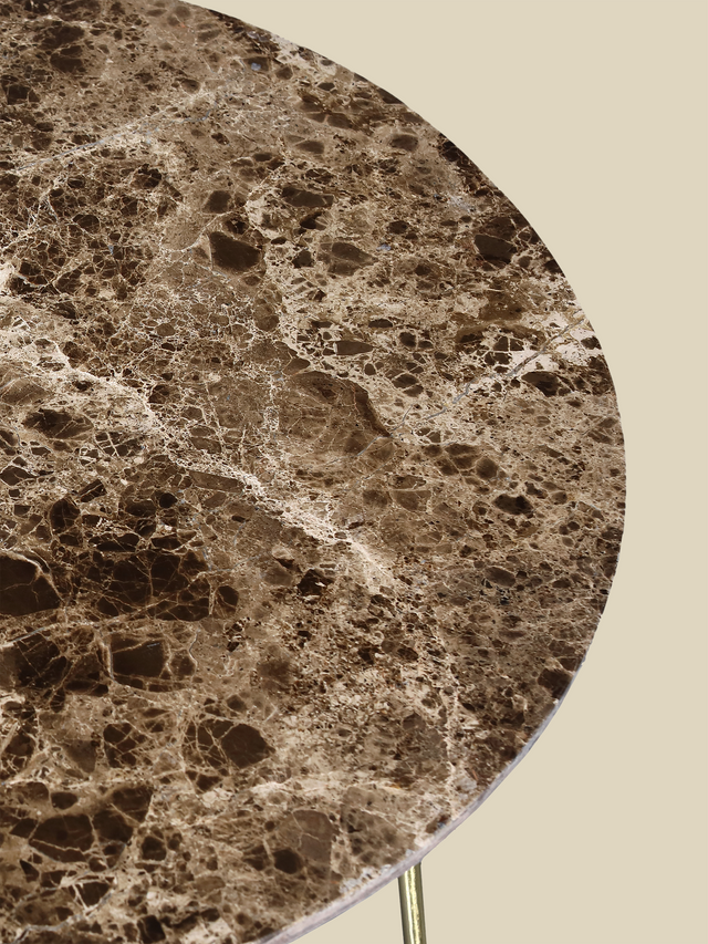 Aiden Marble Coffee Table - Gold Base