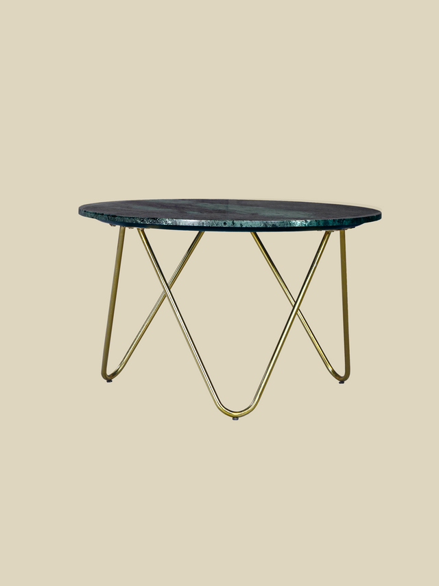 Corey Marble Coffee Table - Gold Base