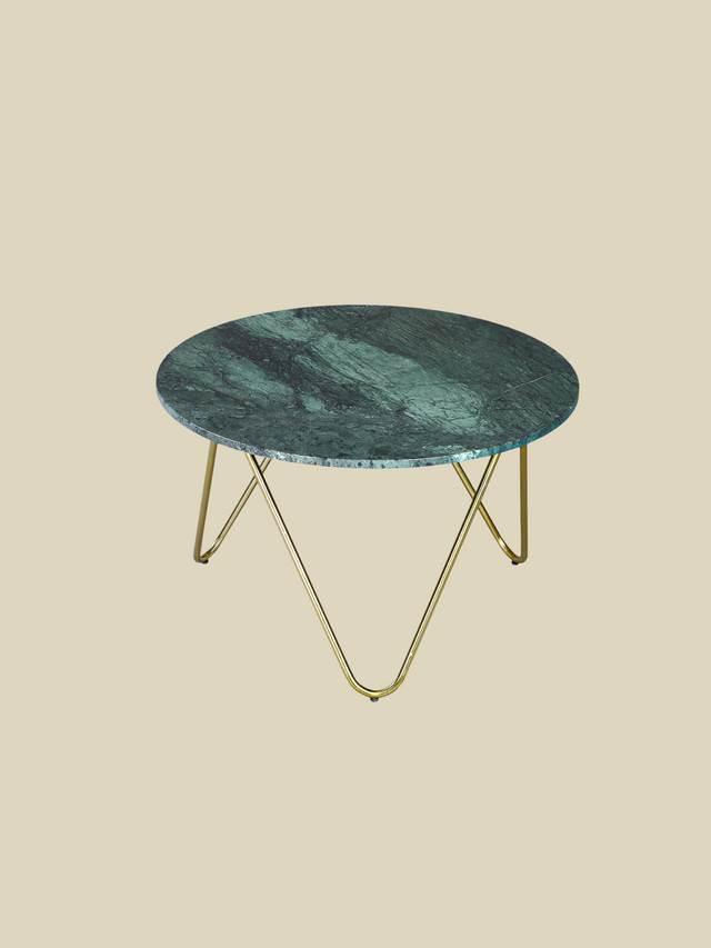 Corey Marble Coffee Table - Gold Base