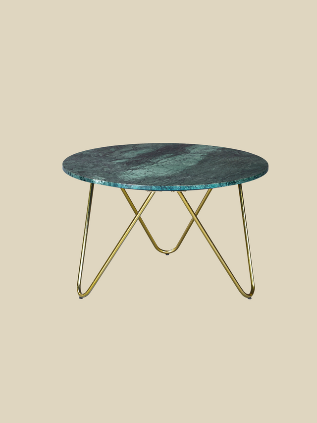 Corey Marble Coffee Table - Gold Base