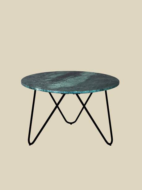 Corey Marble Coffee Table - Black Base