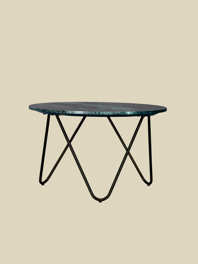 Corey Marble Coffee Table - Black Base