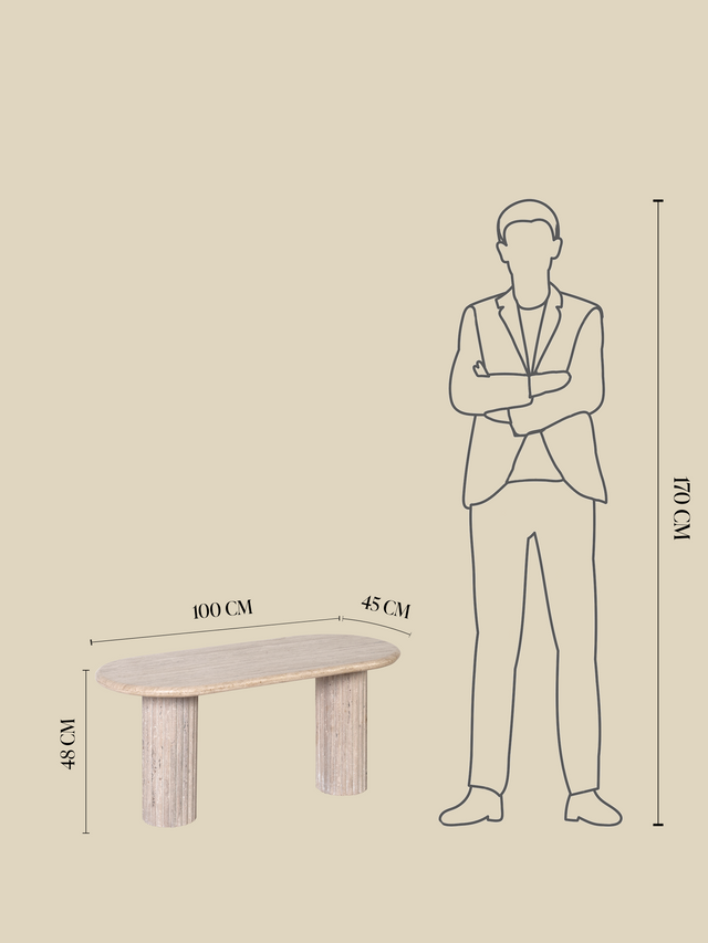 Eterna Travertine Coffee Table